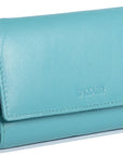 Compact Trifold Leather Purse "Eleanor" – Handmade by Saddler | RFID Protected & Gift Boxed | 10 Card Slots & Rear Zip Coin Pocket