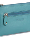 Compact Leather Coin & Card Purse "Ellie" – Handmade by Saddler | RFID Protected & Gift Boxed | With Front Zip Pocket & Key Holder