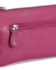 Compact Leather Coin & Card Purse "Ellie" – Handmade by Saddler | RFID Protected & Gift Boxed | With Front Zip Pocket & Key Holder