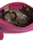 Compact Leather Coin & Card Purse "Ellie" – Handmade by Saddler | RFID Protected & Gift Boxed | With Front Zip Pocket & Key Holder
