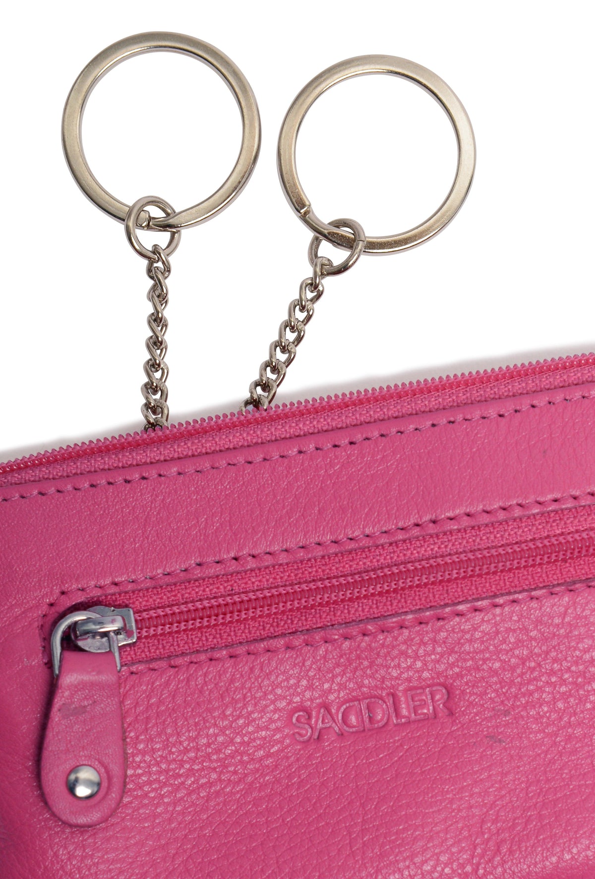Compact Leather Coin &amp; Card Purse "Ellie" – Handmade by Saddler | RFID Protected &amp; Gift Boxed | With Front Zip Pocket &amp; Key Holder