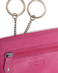 Compact Leather Coin & Card Purse "Ellie" – Handmade by Saddler | RFID Protected & Gift Boxed | With Front Zip Pocket & Key Holder