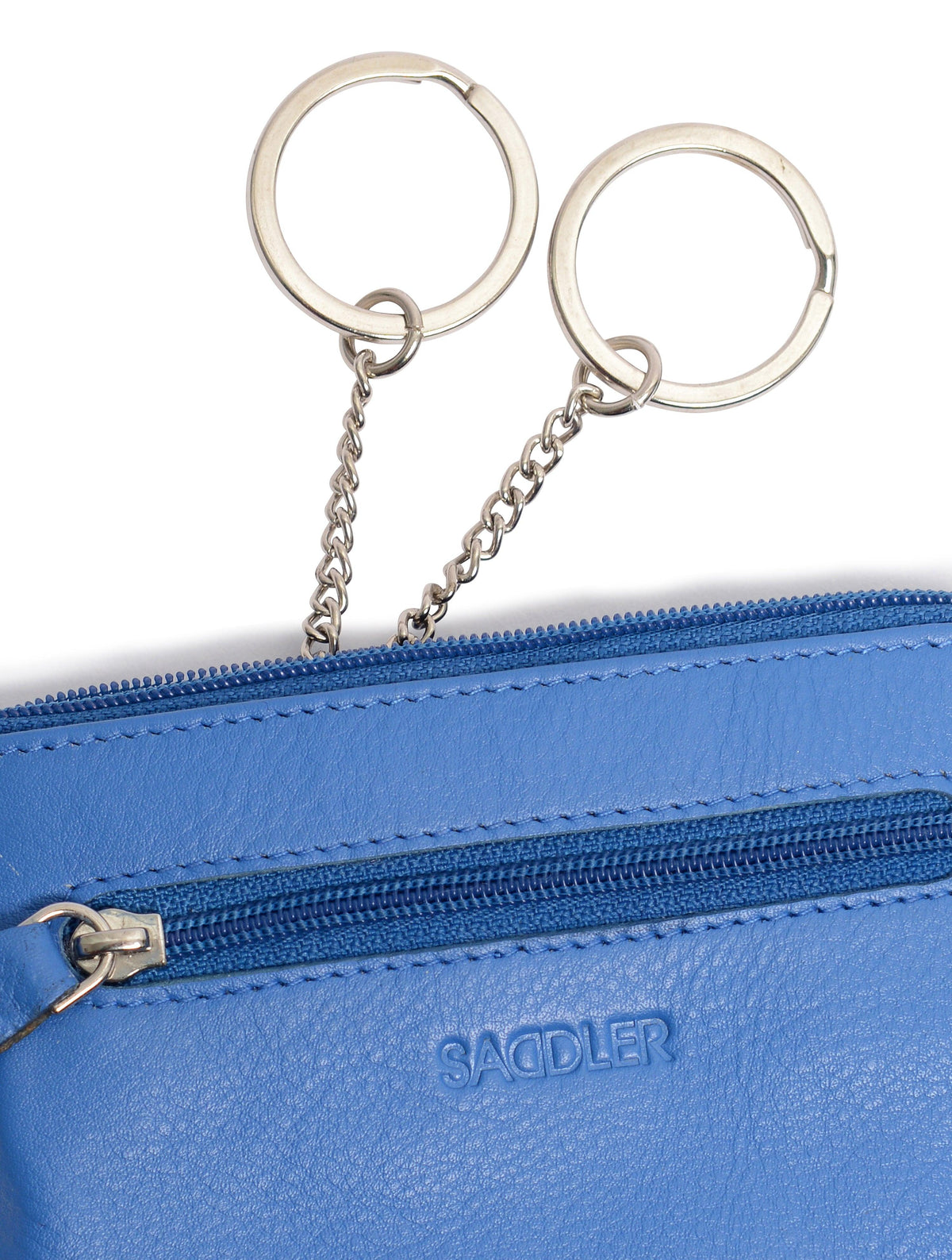 Compact Leather Coin &amp; Card Purse "Ellie" – Handmade by Saddler | RFID Protected &amp; Gift Boxed | With Front Zip Pocket &amp; Key Holder