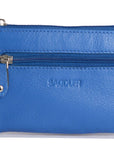 Compact Leather Coin & Card Purse "Ellie" – Handmade by Saddler | RFID Protected & Gift Boxed | With Front Zip Pocket & Key Holder