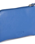 Compact Leather Coin & Card Purse "Ellie" – Handmade by Saddler | RFID Protected & Gift Boxed | With Front Zip Pocket & Key Holder