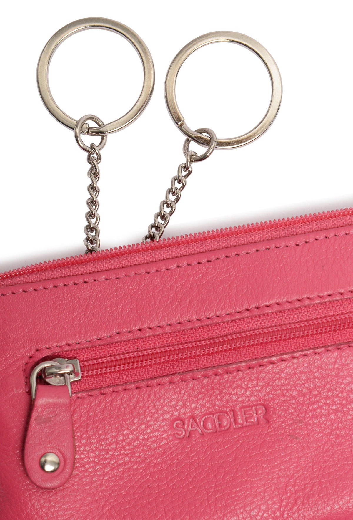 Compact Leather Coin &amp; Card Purse "Ellie" – Handmade by Saddler | RFID Protected &amp; Gift Boxed | With Front Zip Pocket &amp; Key Holder