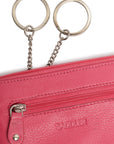 Compact Leather Coin & Card Purse "Ellie" – Handmade by Saddler | RFID Protected & Gift Boxed | With Front Zip Pocket & Key Holder