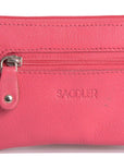 Compact Leather Coin & Card Purse "Ellie" – Handmade by Saddler | RFID Protected & Gift Boxed | With Front Zip Pocket & Key Holder