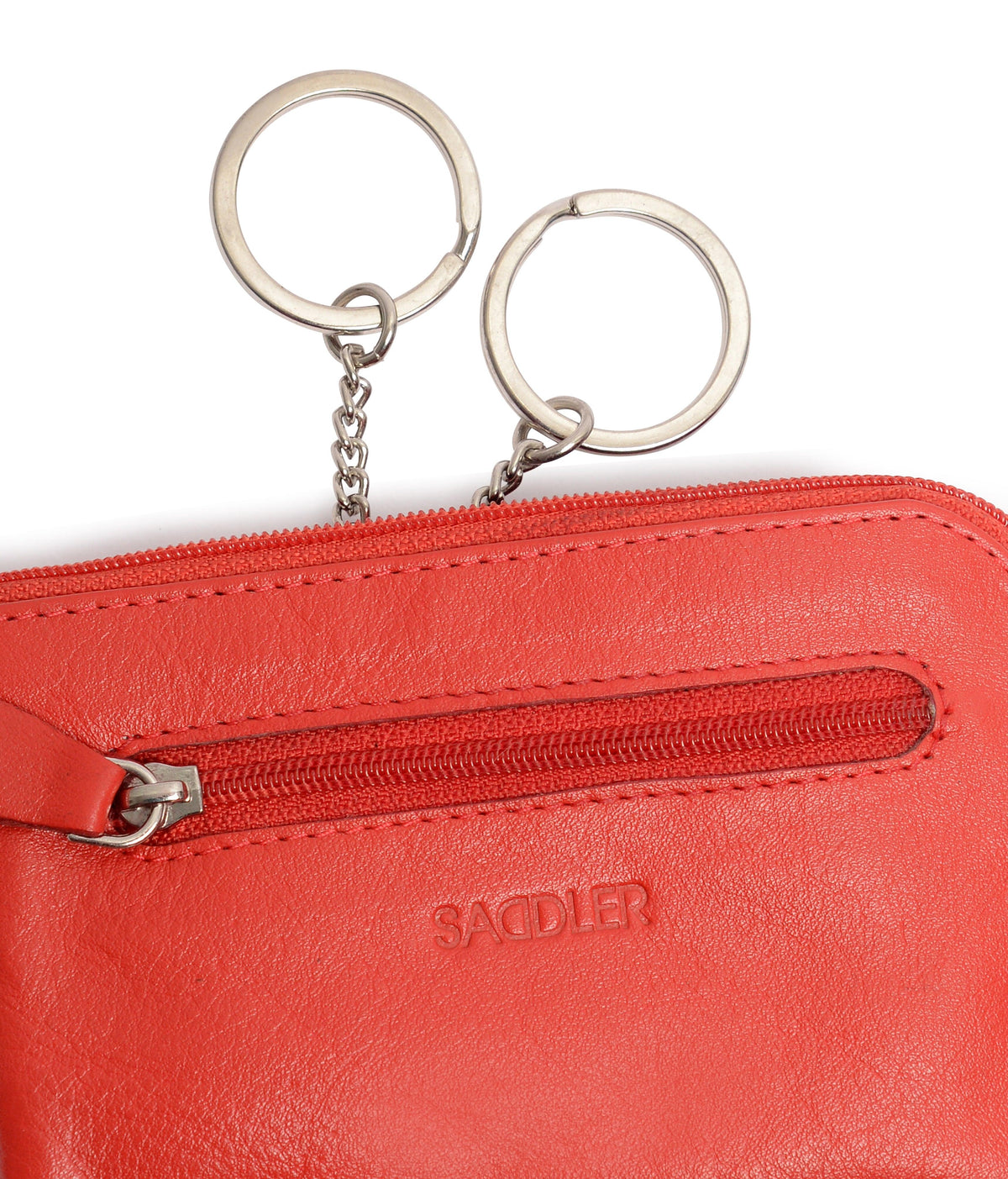 Compact Leather Coin &amp; Card Purse "Ellie" – Handmade by Saddler | RFID Protected &amp; Gift Boxed | With Front Zip Pocket &amp; Key Holder