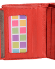SADDLER EMILY Handmade Leather Mid-Size Wallet – RFID Protected | 10 Card Slots, Secure Tab Closure & Zipped Coin Pocket | Gift Boxed