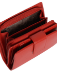 SADDLER EMILY Handmade Leather Mid-Size Wallet – RFID Protected | 10 Card Slots, Secure Tab Closure & Zipped Coin Pocket | Gift Boxed