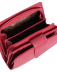 SADDLER EMILY Handmade Leather Mid-Size Wallet – RFID Protected | 10 Card Slots, Secure Tab Closure & Zipped Coin Pocket | Gift Boxed