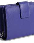 SADDLER EMILY Handmade Leather Mid-Size Wallet – RFID Protected | 10 Card Slots, Secure Tab Closure & Zipped Coin Pocket | Gift Boxed