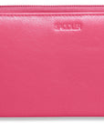 SADDLER GABRIELLA Leather Double Zip Around Purse - 8 Card Slots, Phone Pocket, and Coin Purse - RFID Protected