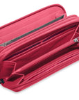 SADDLER GABRIELLA Leather Double Zip Around Purse - 8 Card Slots, Phone Pocket, and Coin Purse - RFID Protected
