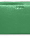 SADDLER GABRIELLA Leather Double Zip Around Purse - 8 Card Slots, Phone Pocket, and Coin Purse - RFID Protected