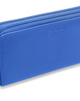 SADDLER GABRIELLA Leather Double Zip Around Purse - 8 Card Slots, Phone Pocket, and Coin Purse - RFID Protected