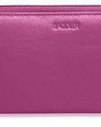 SADDLER GABRIELLA Leather Double Zip Around Purse - 8 Card Slots, Phone Pocket, and Coin Purse - RFID Protected