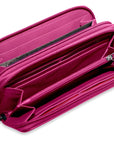 SADDLER GABRIELLA Leather Double Zip Around Purse - 8 Card Slots, Phone Pocket, and Coin Purse - RFID Protected