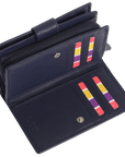 SADDLER GEORGIE Leather Double-Sided Purse - 13 Card Slots, Generous Space for Notes and Coins - RFID Protected