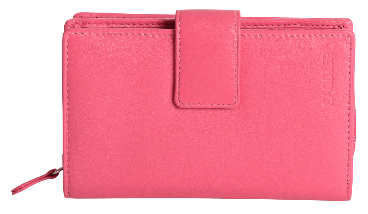 SADDLER GEORGIE Leather Double-Sided Purse - 13 Card Slots, Generous Space for Notes and Coins - RFID Protected