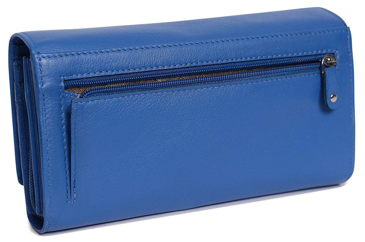 Large Leather Multi-Section Purse "Grace" – Handmade by Saddler | RFID Protected &amp; Gift Boxed