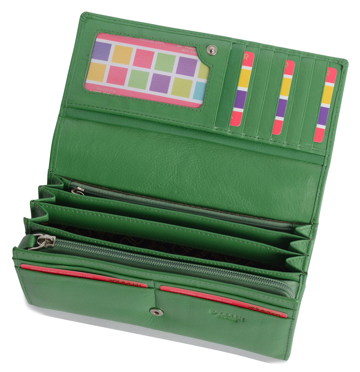 Large Leather Multi-Section Purse "Grace" – Handmade by Saddler | RFID Protected &amp; Gift Boxed