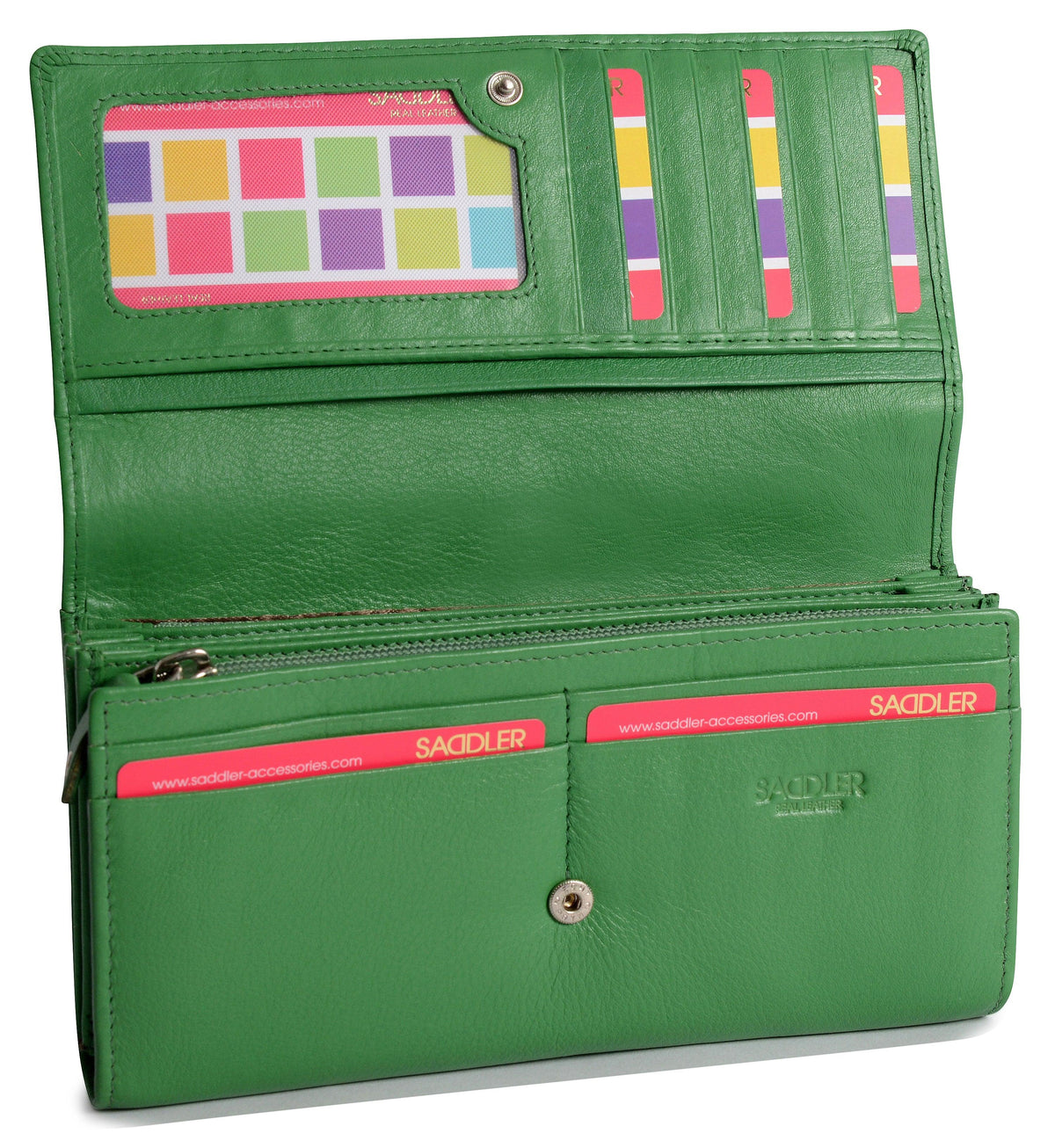 Large Leather Multi-Section Purse "Grace" – Handmade by Saddler | RFID Protected &amp; Gift Boxed