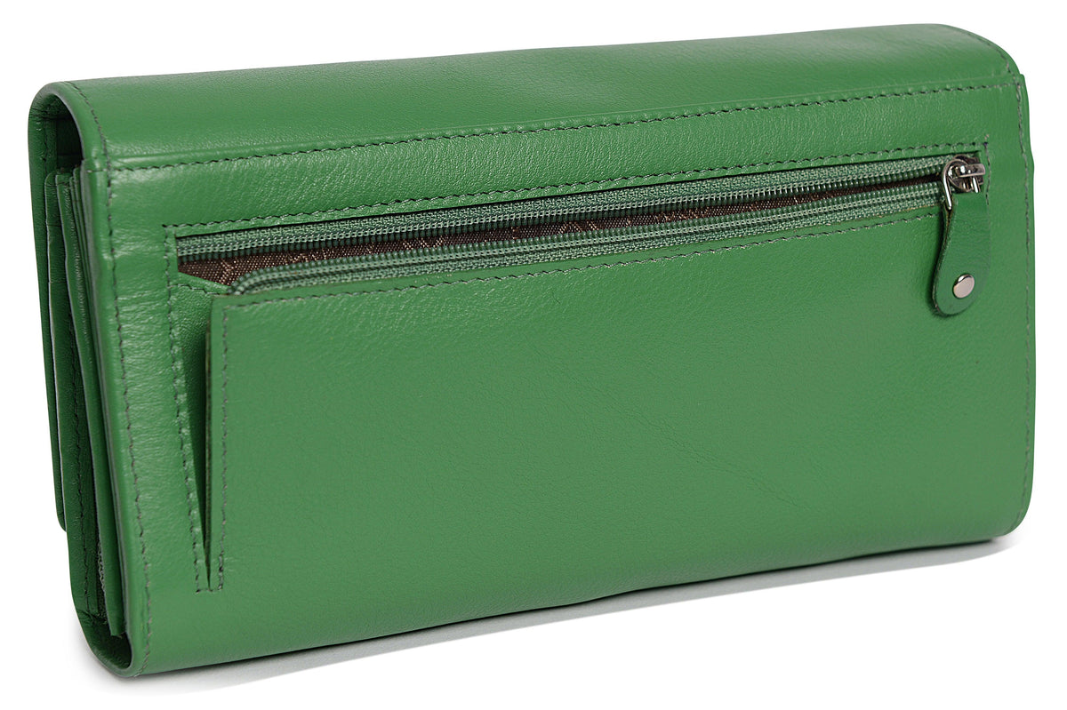 Large Leather Multi-Section Purse "Grace" – Handmade by Saddler | RFID Protected &amp; Gift Boxed