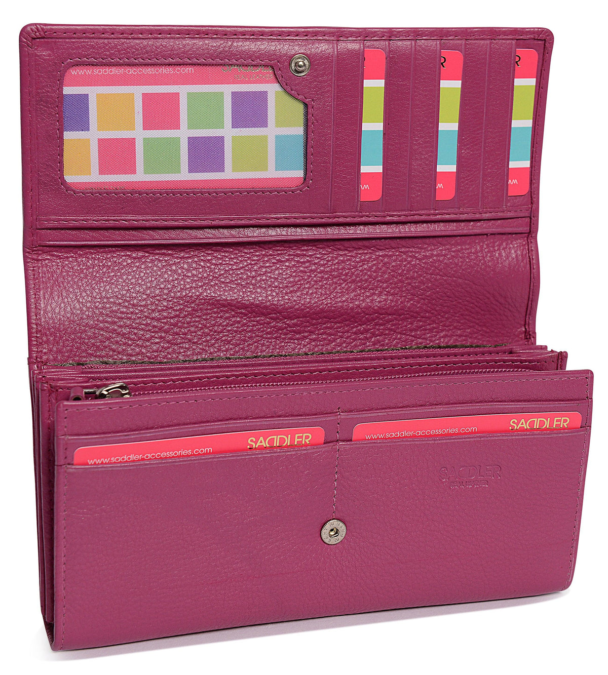 Large Leather Multi-Section Purse "Grace" – Handmade by Saddler | RFID Protected &amp; Gift Boxed