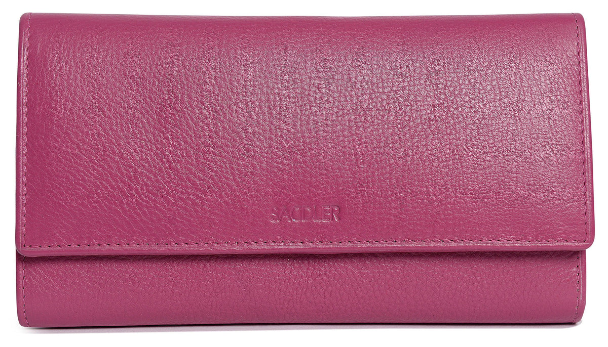Large Leather Multi-Section Purse "Grace" – Handmade by Saddler | RFID Protected &amp; Gift Boxed