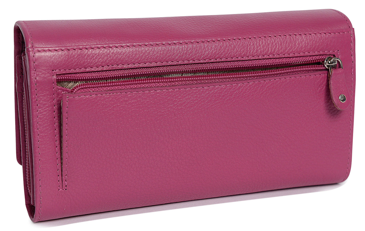 Large Leather Multi-Section Purse "Grace" – Handmade by Saddler | RFID Protected &amp; Gift Boxed