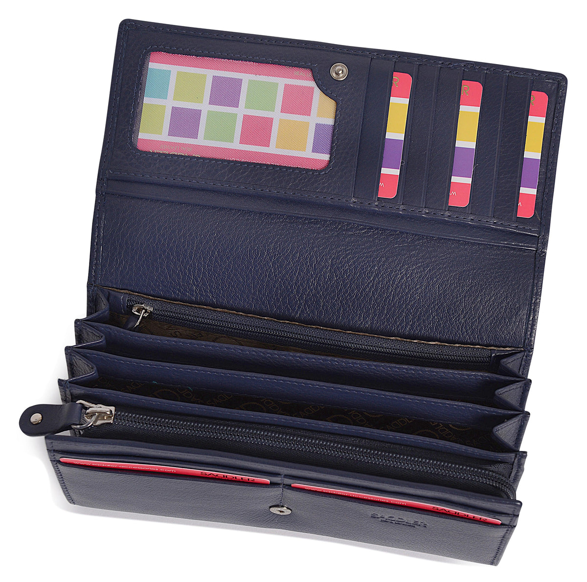 Large Leather Multi-Section Purse "Grace" – Handmade by Saddler | RFID Protected &amp; Gift Boxed