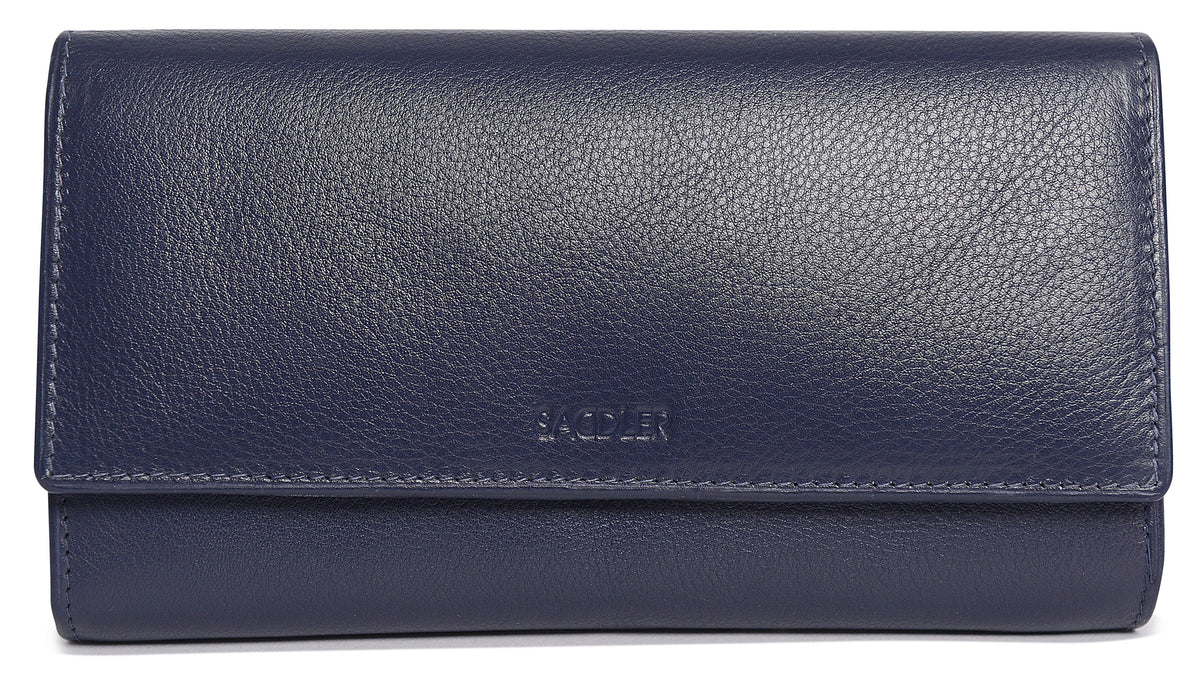 Large Leather Multi-Section Purse "Grace" – Handmade by Saddler | RFID Protected &amp; Gift Boxed