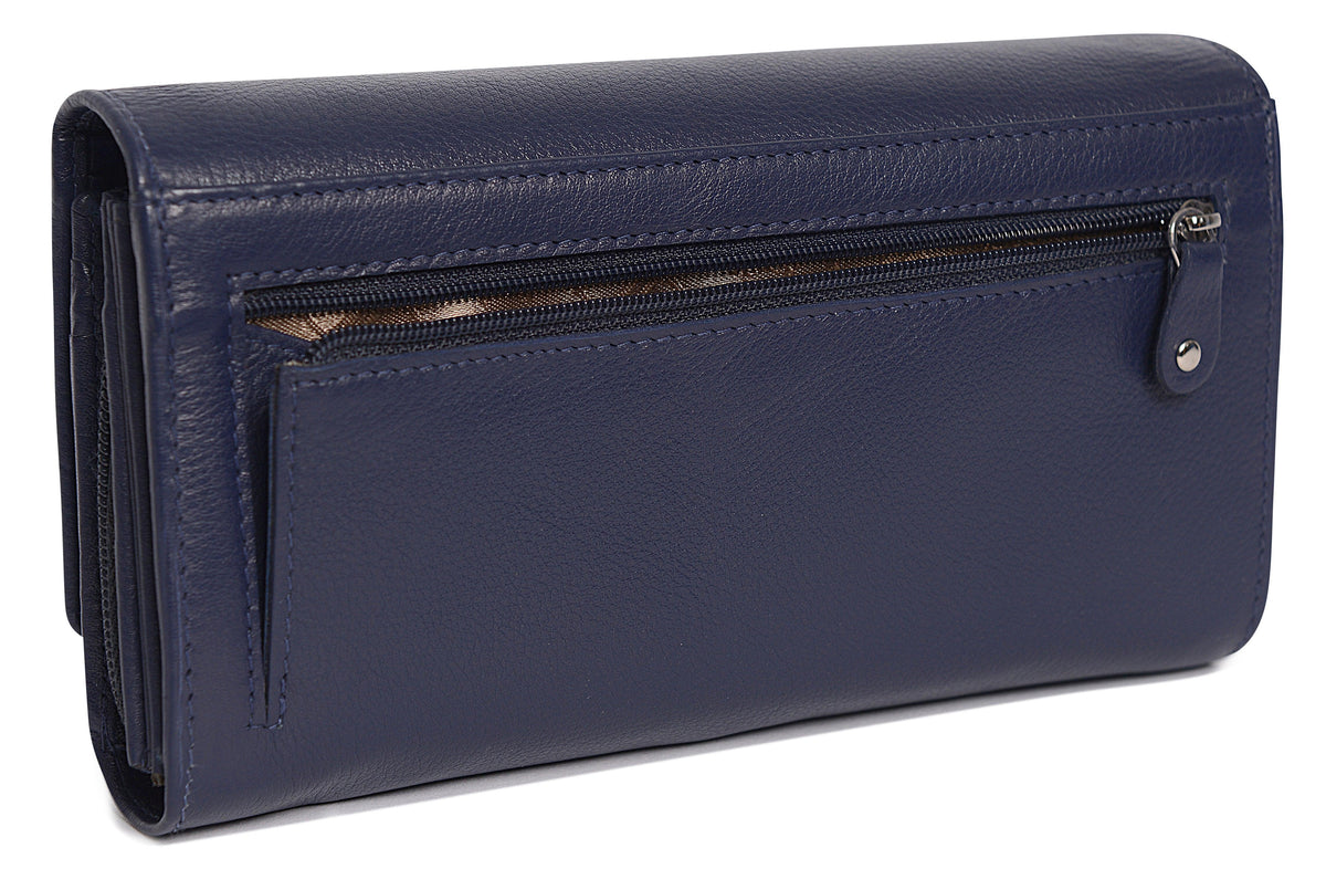 Large Leather Multi-Section Purse "Grace" – Handmade by Saddler | RFID Protected &amp; Gift Boxed
