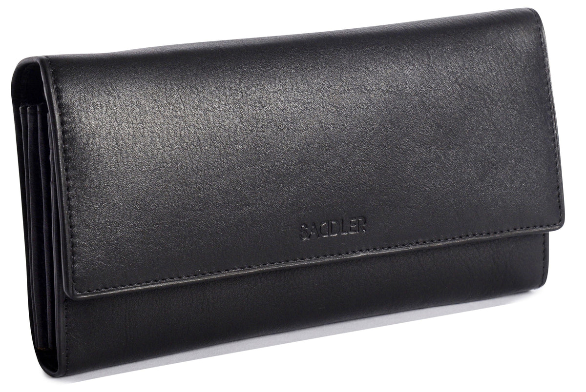 Large Leather Multi-Section Purse "Grace" – Handmade by Saddler | RFID Protected &amp; Gift Boxed