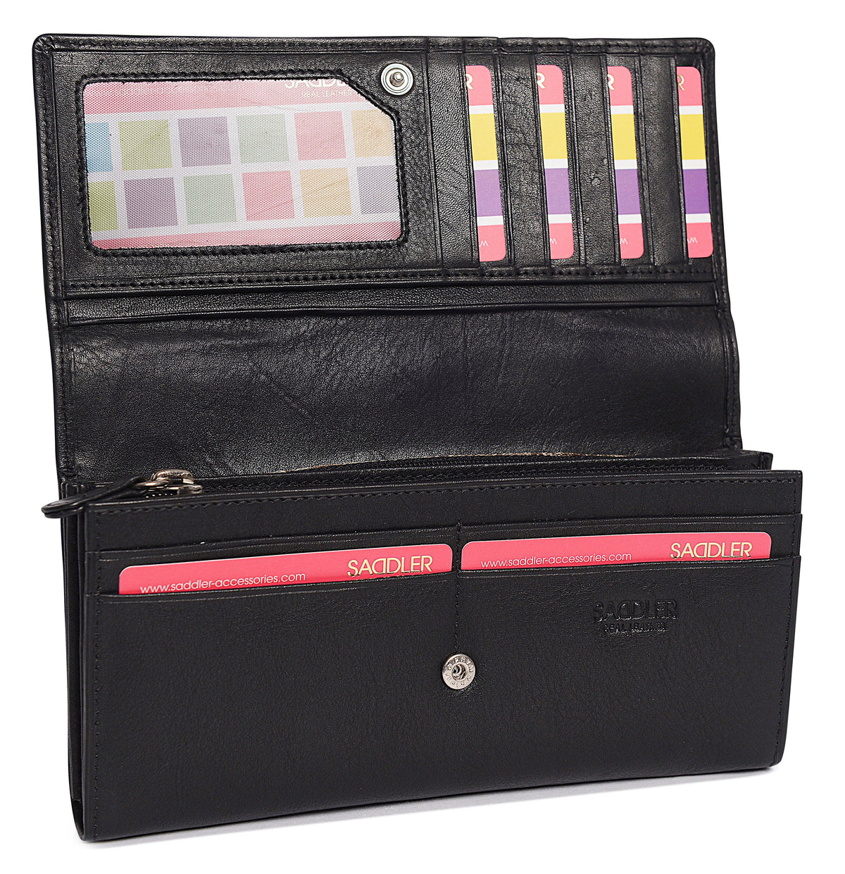 Large Leather Multi-Section Purse "Grace" – Handmade by Saddler | RFID Protected &amp; Gift Boxed