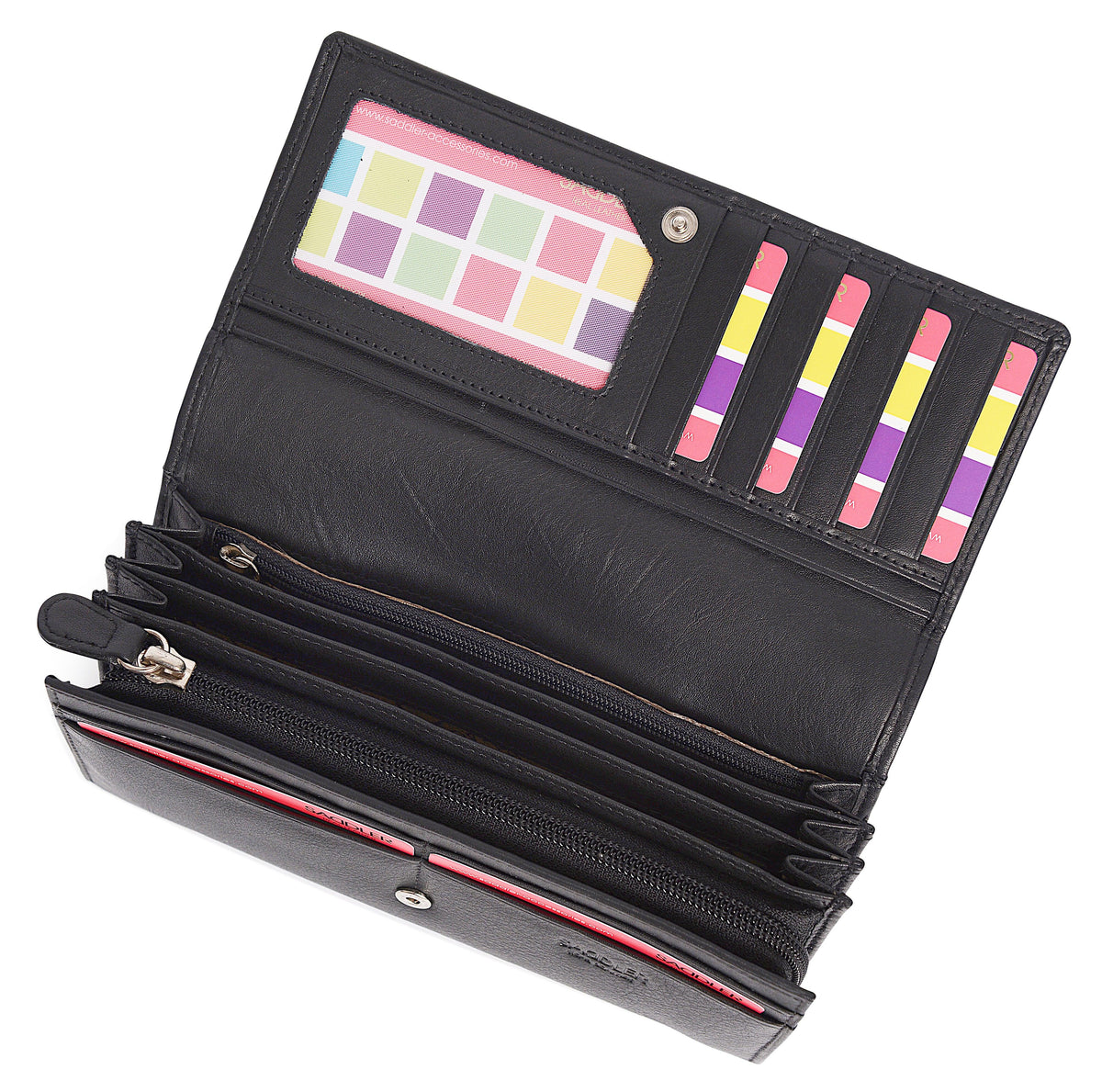 Large Leather Multi-Section Purse "Grace" – Handmade by Saddler | RFID Protected &amp; Gift Boxed