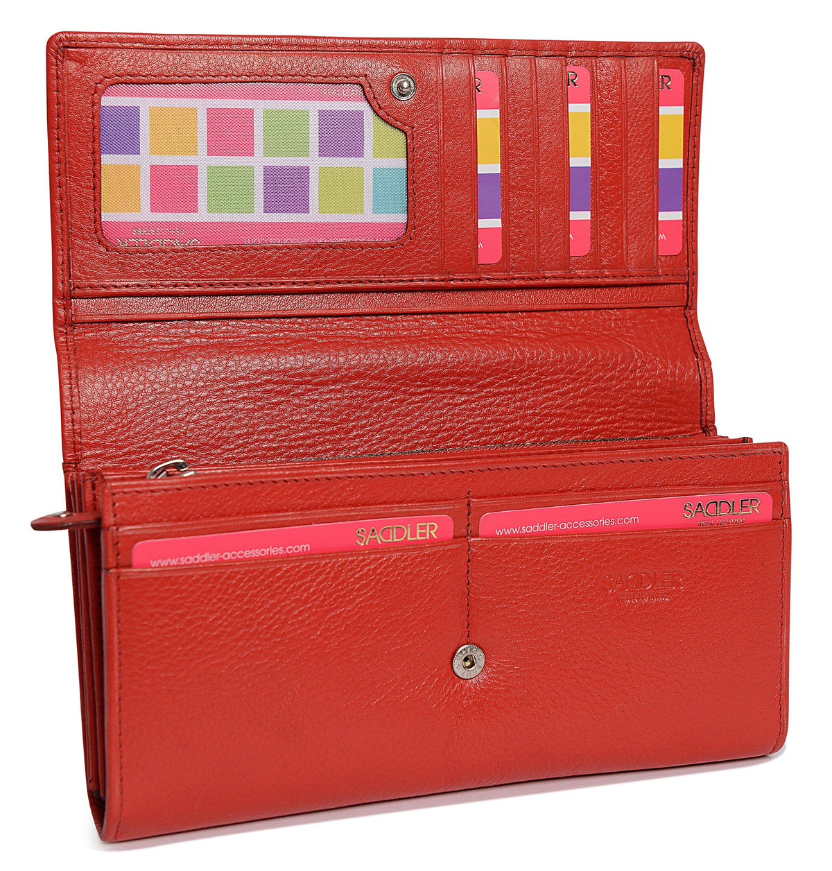 Large Leather Multi-Section Purse "Grace" – Handmade by Saddler | RFID Protected &amp; Gift Boxed