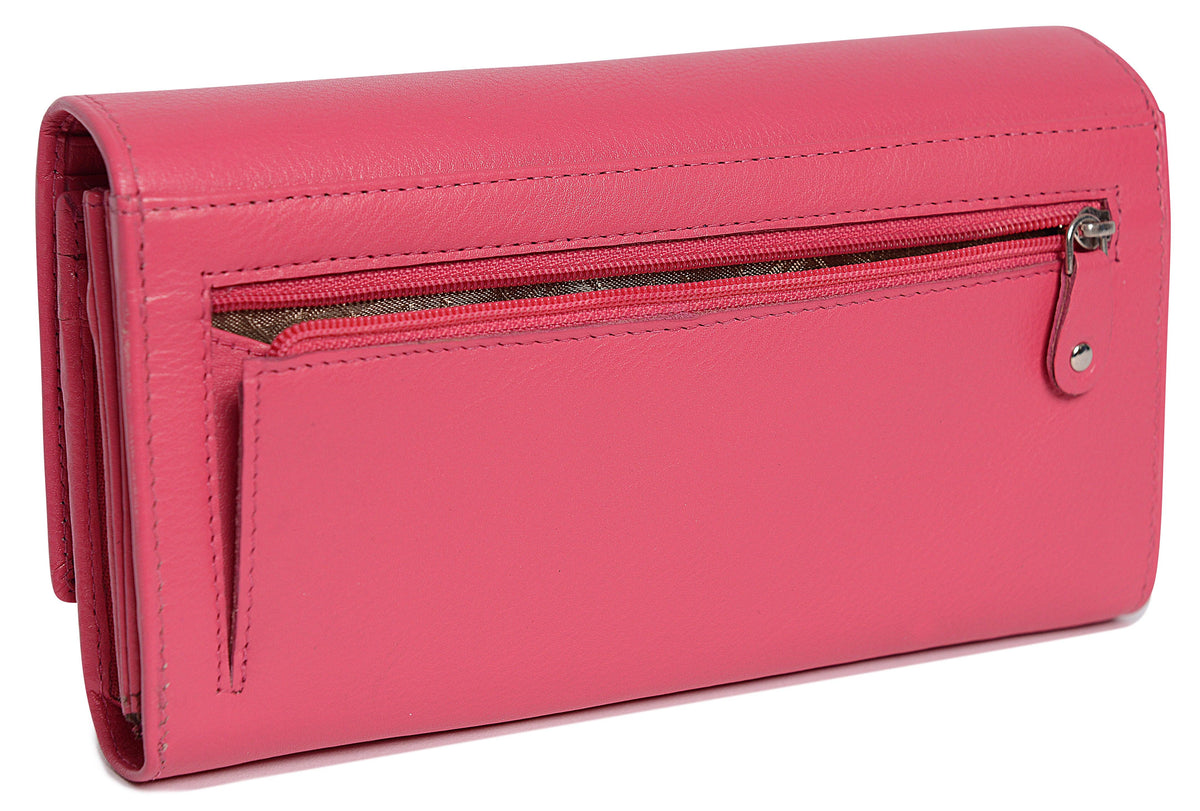 Large Leather Multi-Section Purse "Grace" – Handmade by Saddler | RFID Protected &amp; Gift Boxed