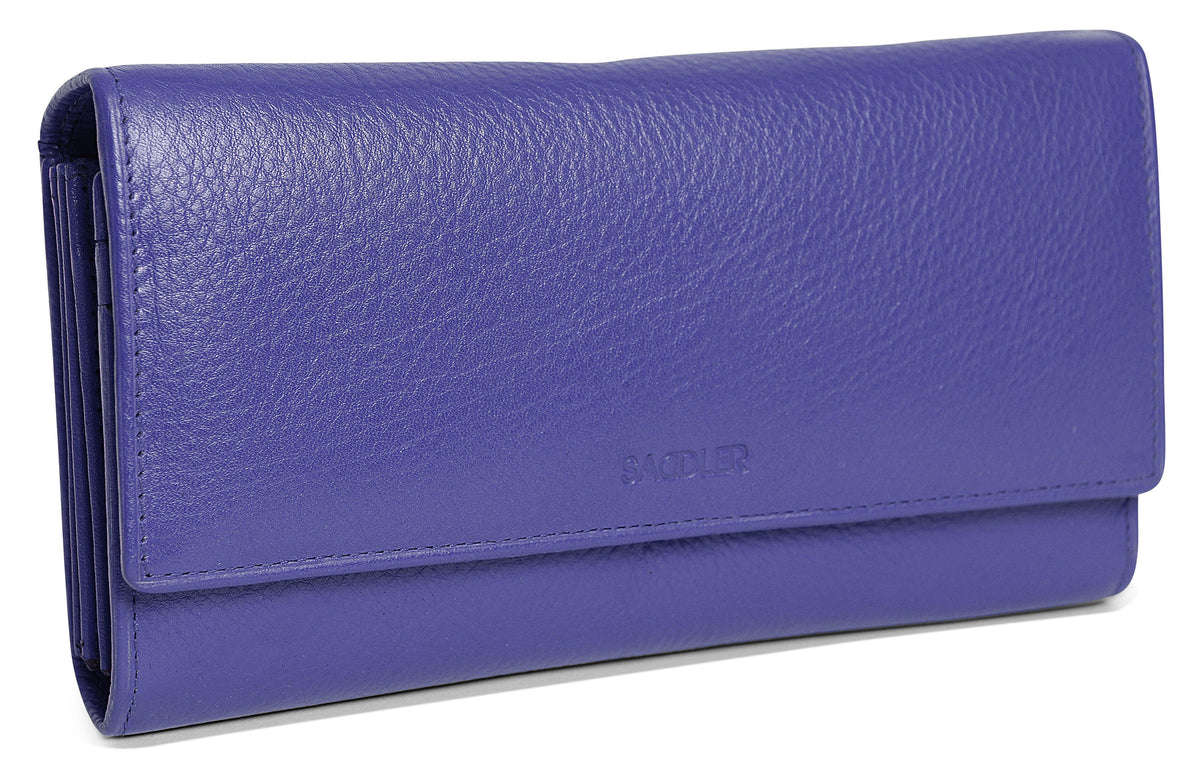 Large Leather Multi-Section Purse "Grace" – Handmade by Saddler | RFID Protected &amp; Gift Boxed
