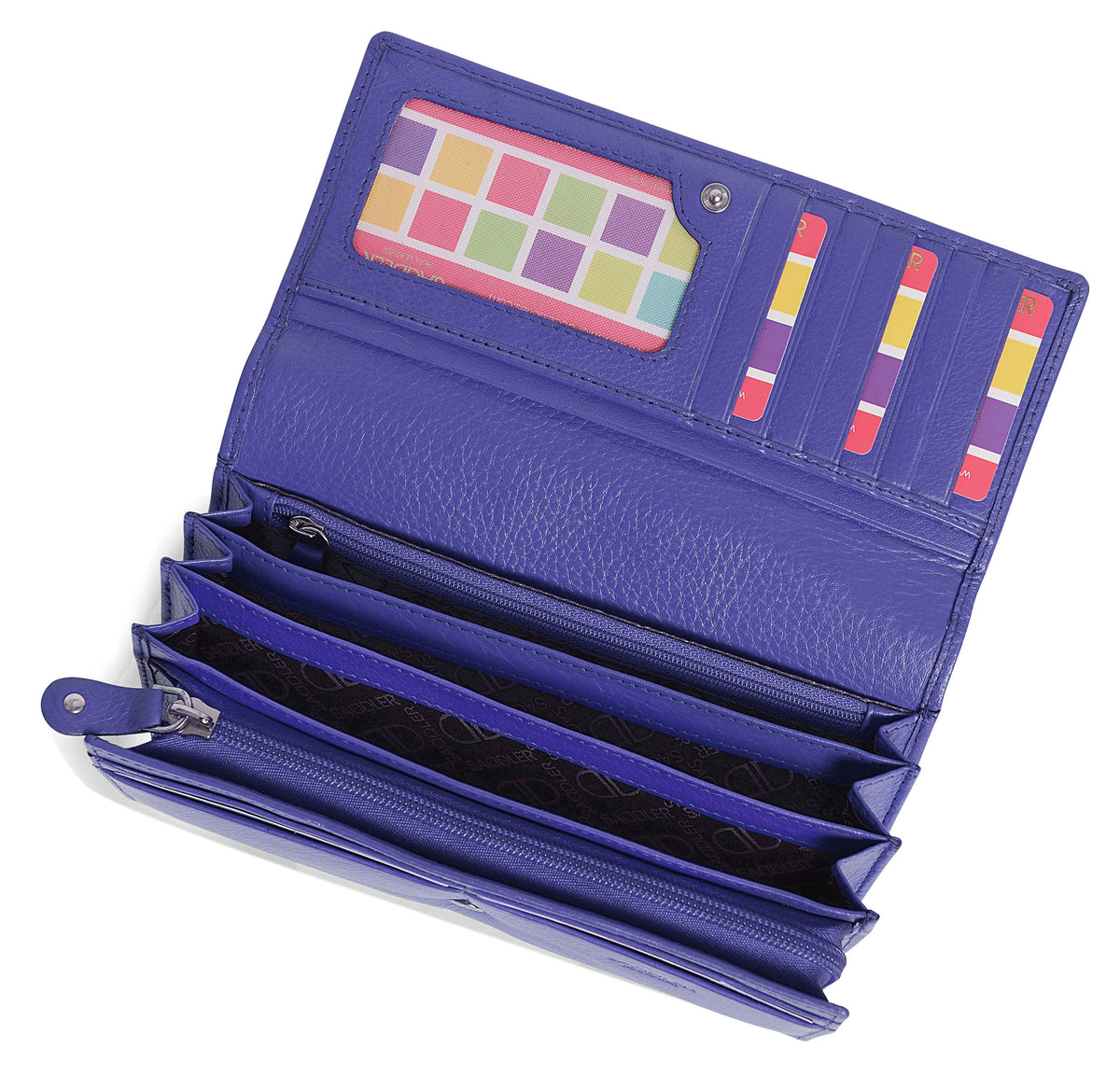 Large Leather Multi-Section Purse "Grace" – Handmade by Saddler | RFID Protected &amp; Gift Boxed