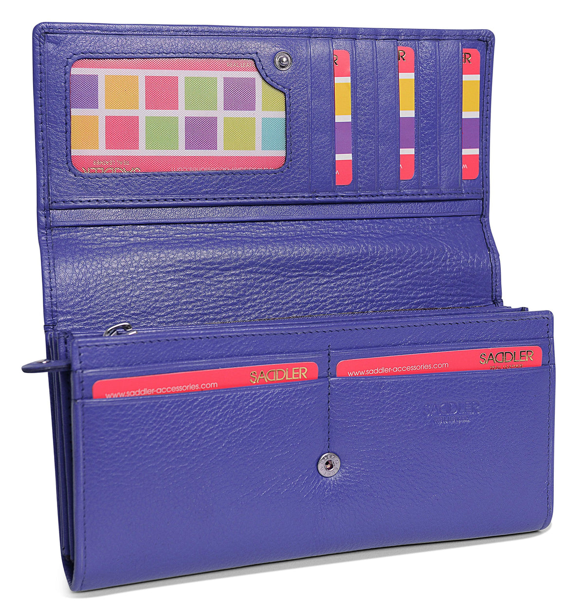 Large Leather Multi-Section Purse "Grace" – Handmade by Saddler | RFID Protected &amp; Gift Boxed