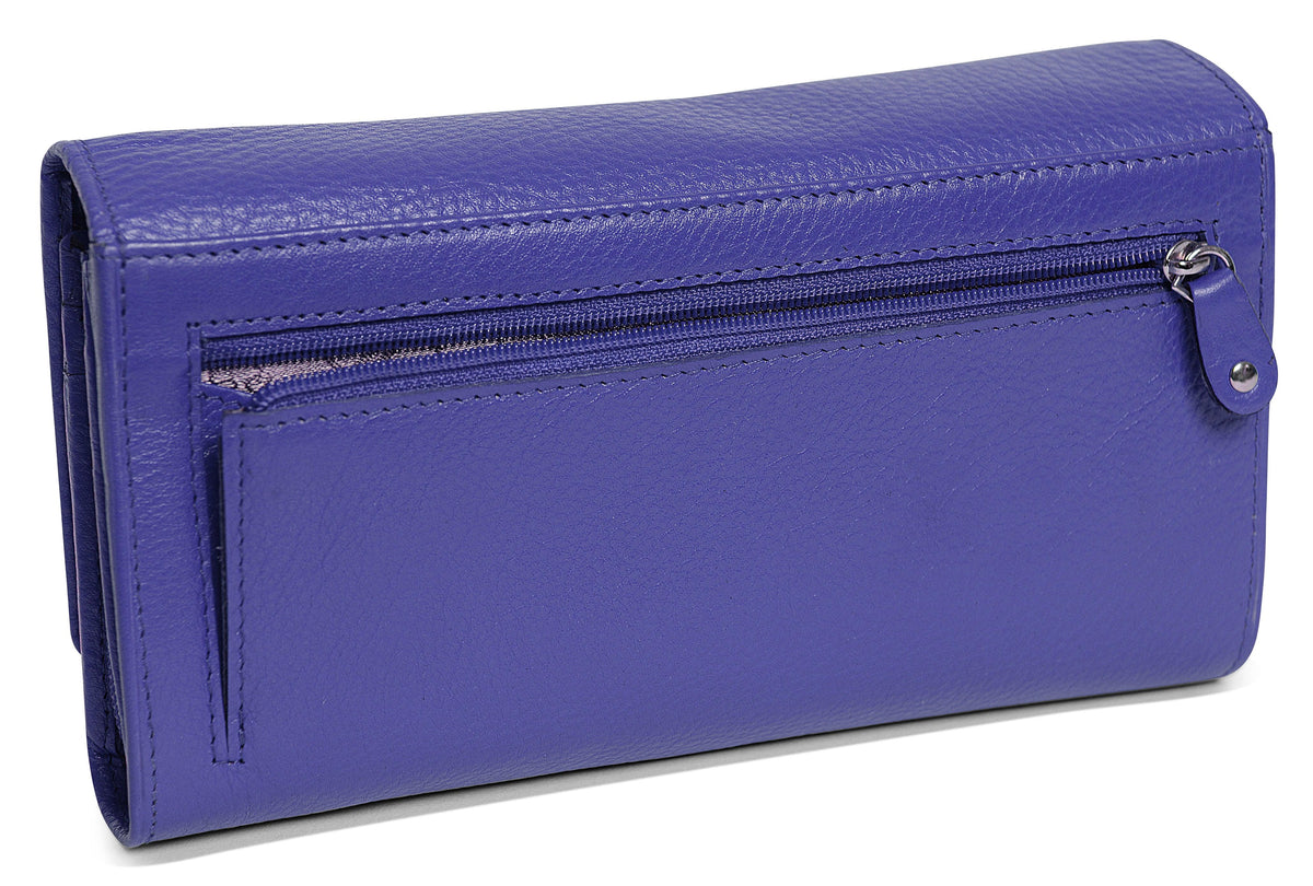 Large Leather Multi-Section Purse "Grace" – Handmade by Saddler | RFID Protected &amp; Gift Boxed