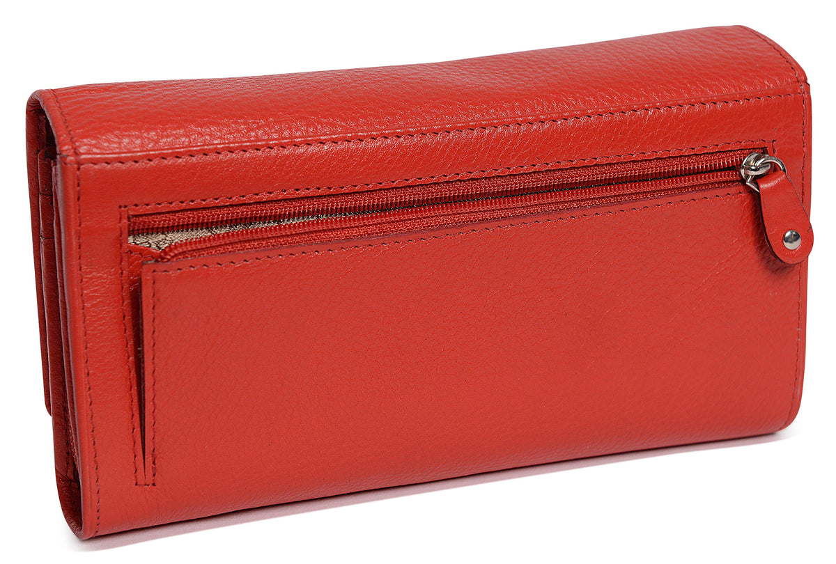 Large Leather Multi-Section Purse "Grace" – Handmade by Saddler | RFID Protected &amp; Gift Boxed