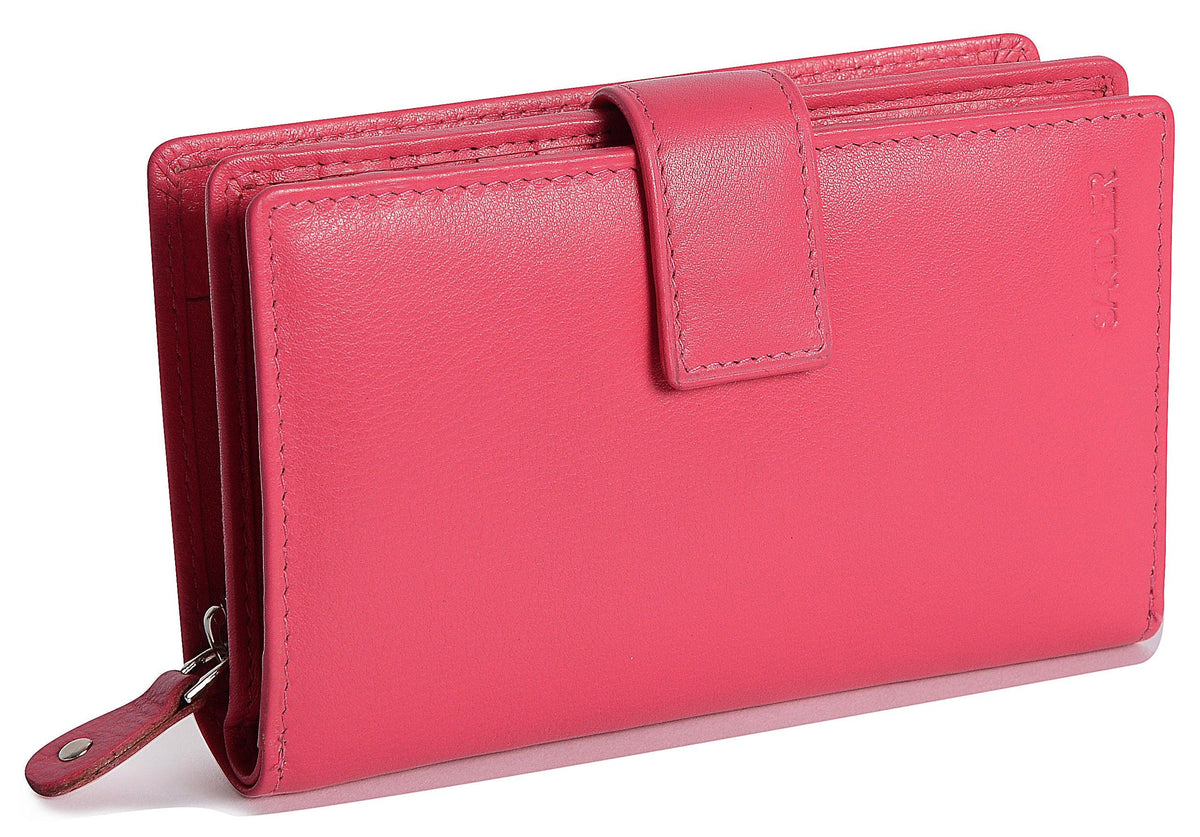 Mid-Size Leather Purse Wallet  "Holly" – Handmade by Saddler | RFID Protected & Gift Boxed