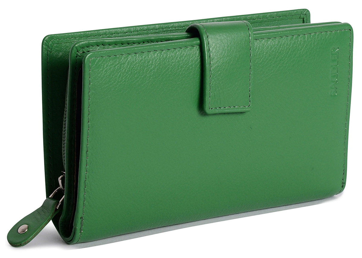 Mid-Size Leather Purse Wallet  "Holly" – Handmade by Saddler | RFID Protected &amp; Gift Boxed