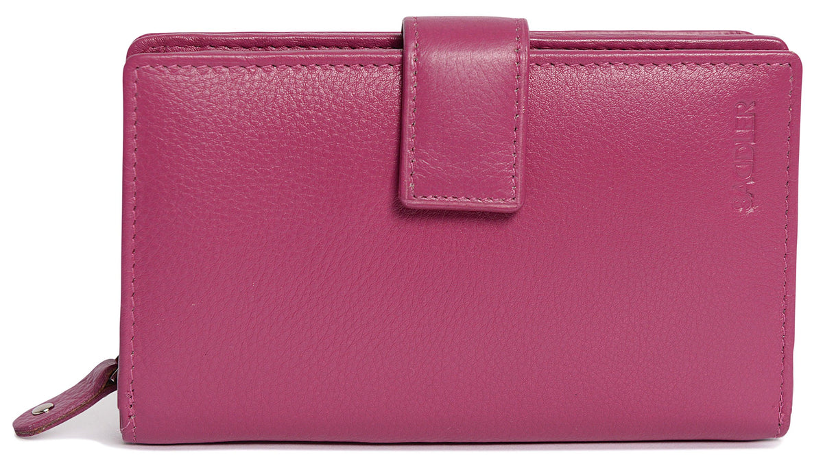 Mid-Size Leather Purse Wallet  "Holly" – Handmade by Saddler | RFID Protected &amp; Gift Boxed