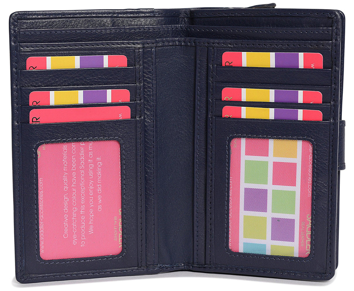 Mid-Size Leather Purse Wallet  "Holly" – Handmade by Saddler | RFID Protected &amp; Gift Boxed