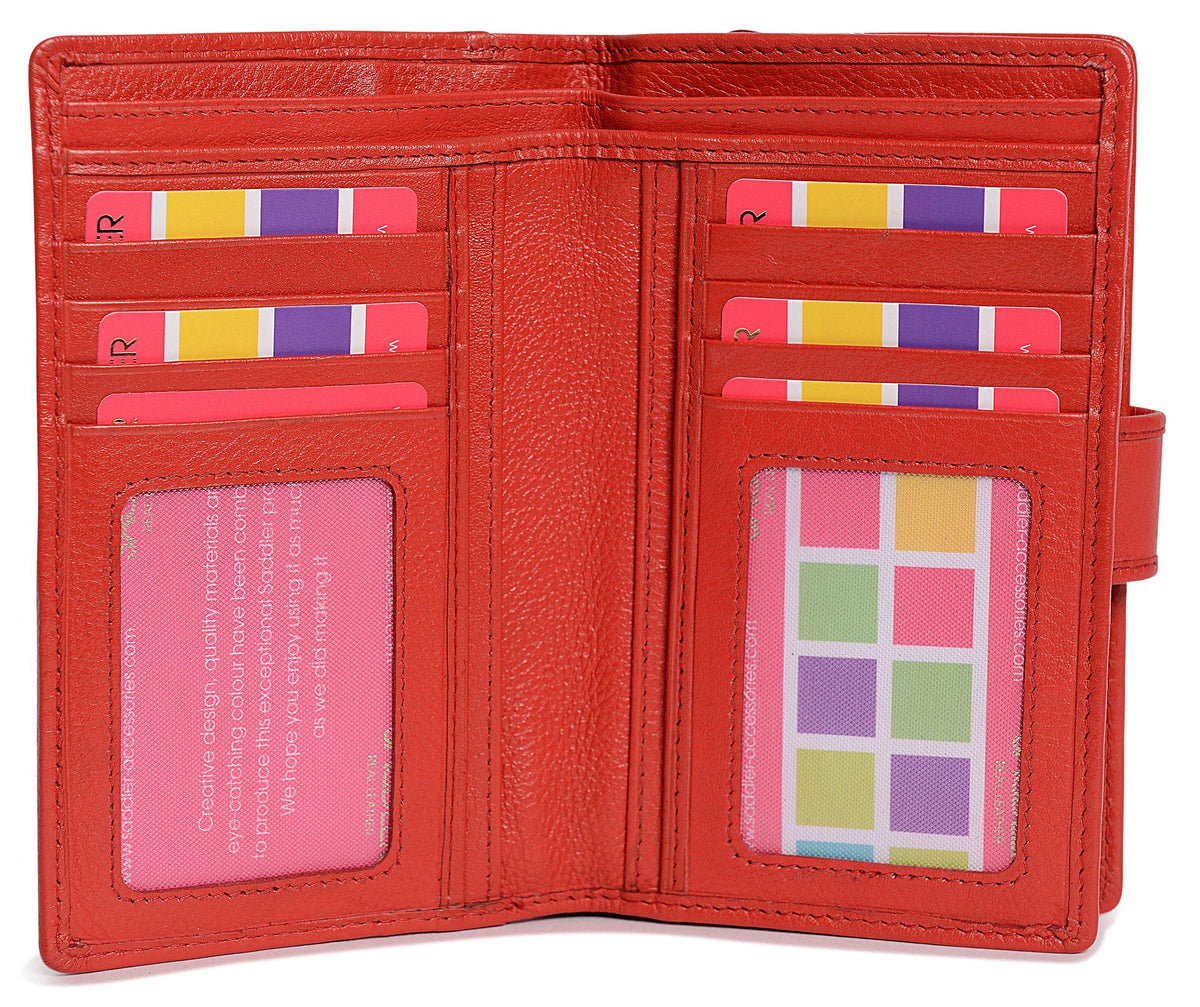 Mid-Size Leather Purse Wallet  "Holly" – Handmade by Saddler | RFID Protected &amp; Gift Boxed